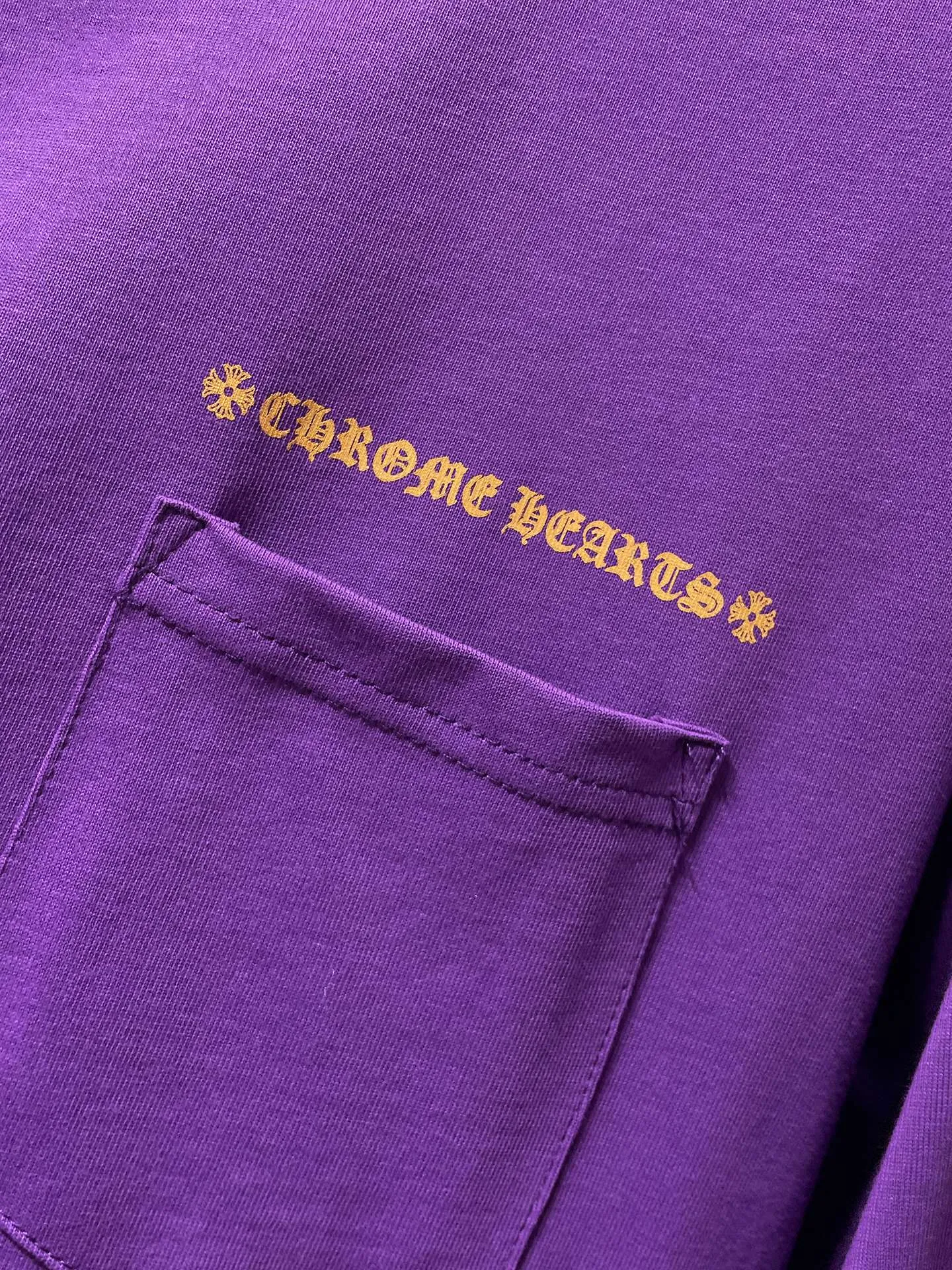 P130 New in summer Chrome Hearts 25ss High weight, environmentally friendly and high-quality top-quality fabric 260g~270g Chrome Matty Boy purple short-sleeved counter synchronization 1:1 replica version Recommended color: purple